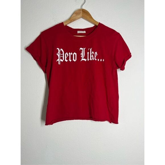 Occasion Pero  Like Red Crop T-shirt Approximately Size M - Picture 1 of 9
